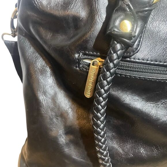 Timi & Leslie Black Baby Bag with Gold Hardware and Dome Shape - Picture 7 of 11